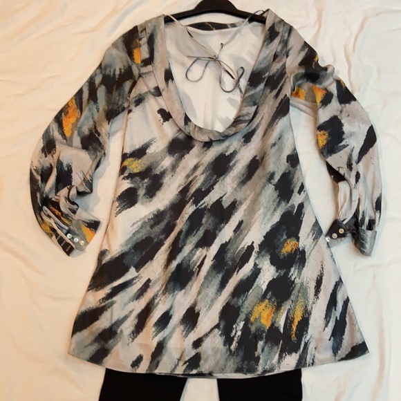 Silk tunic top! Designer brand LAMB - Picture 4 of 8